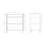 Qubist Matte White Free Standing 750 Vanity Cabinet Only